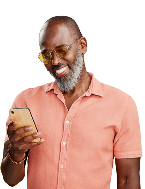 male using mobile phone