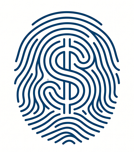 fingerprint with dollar sign